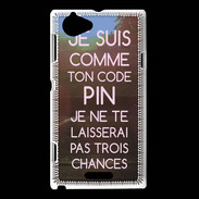 Coque Sony Xperia L Code pin rose ZG