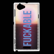Coque Sony Xperia L Fuckable bleu ZG