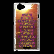 Coque Sony Xperia L Message codé ZG