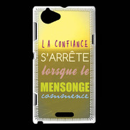 Coque Sony Xperia L Confiance et mensonge ZG