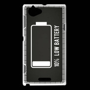 Coque Sony Xperia L Low Battery noir ZG