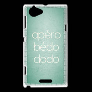 Coque Sony Xperia L Apéro bédo dodo Vert ZG