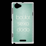 Coque Sony Xperia L Boulot Sexo Dodo Vert ZG