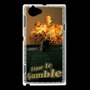 Coque Sony Xperia L Poker flamme