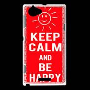 Coque Sony Xperia L Keep calm Be Crazy Rouge