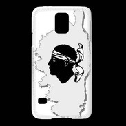 Coque Samsung Galaxy S5 Carte de la Corse avec tête 5