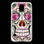 Coque Samsung Galaxy S5 Tête de mort design et coloré