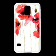 Coque Samsung Galaxy S5 Dessin de coquelicot