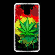 Coque Samsung Galaxy S5 Feuille de cannabis et cœur Rasta