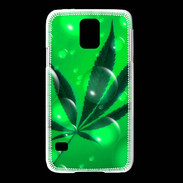 Coque Samsung Galaxy S5 Cannabis Effet bulle verte