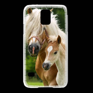 Coque Samsung Galaxy S5 Cheval et poulain