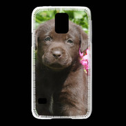 Coque Samsung Galaxy S5 Chien labrador chocolat 3