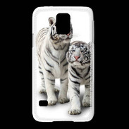 Coque Samsung Galaxy S5 Tigre blanc