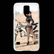 Coque Samsung Galaxy S5 Moto cross sexy 