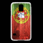 Coque Samsung Galaxy S5 Drapeau Portugal imitation bois