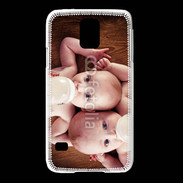 Coque Samsung Galaxy S5 Bébés avec biberons