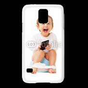 Coque Samsung Galaxy S5 Bébé accro au mobile