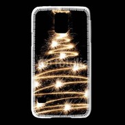 Coque Samsung Galaxy S5 Sapin de noël feu d'artifice