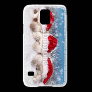 Coque Samsung Galaxy S5 3 chatons Noël