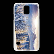Coque Samsung Galaxy S5 Montagne enneigée et ensoleillée