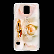 Coque Samsung Galaxy S5 Alliance sur fond de rose