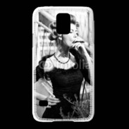 Coque Samsung Galaxy S5 Aristocrate en noir et blanc