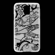 Coque Samsung Galaxy S5 Tissus glamour noir et blanc
