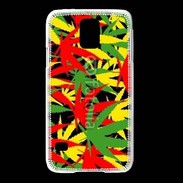 Coque Samsung Galaxy S5 Fond de cannabis coloré