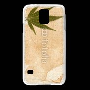 Coque Samsung Galaxy S5 Fond cannabis vintage