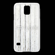 Coque Samsung Galaxy S5 Aspect bois blanc vieilli