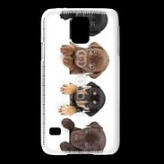 Coque Samsung Galaxy S5 Alignement de petits chiens