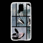 Coque Samsung Galaxy S5 Orque noir et blanc