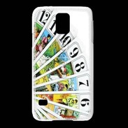 Coque Samsung Galaxy S5 Cartes de tarot sur fond blanc