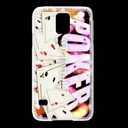 Coque Samsung Galaxy S5 Poker and fire 1