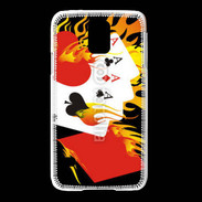 Coque Samsung Galaxy S5 Cartes et feu