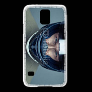 Coque Samsung Galaxy S5 homme avec casque de moto