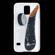 Coque Samsung Galaxy S5 Crosse et palet de Hockey sur glace