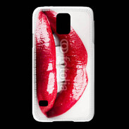 Coque Samsung Galaxy S5 Bouche sexy gloss rouge