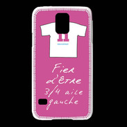 Coque Samsung Galaxy S5 3/4 aile gauche Bonus offensif-défensif Rose