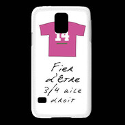 Coque Samsung Galaxy S5 3/4 aile droit Bonus offensif-défensif Blanc