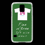 Coque Samsung Galaxy S5 3/4 aile droit Bonus offensif-défensif Vert