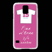 Coque Samsung Galaxy S5 3/4 arrière Bonus offensif-défensif Rose