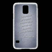 Coque Samsung Galaxy S5 Portrait Ame Bleu Citation Oscar Wilde