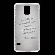 Coque Samsung Galaxy S5 Public génie Gris Citation Oscar Wilde
