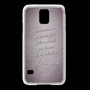 Coque Samsung Galaxy S5 Survie valeur Violet Citation Oscar Wilde
