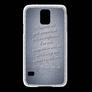 Coque Samsung Galaxy S5 Sympathiser Bleu Citation Oscar Wilde