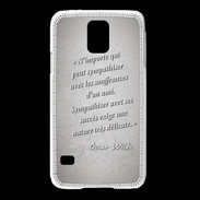 Coque Samsung Galaxy S5 Sympathiser Gris Citation Oscar Wilde