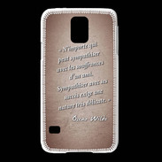 Coque Samsung Galaxy S5 Sympathiser Rouge Citation Oscar Wilde