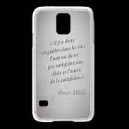 Coque Samsung Galaxy S5 Tragédie Gris Citation Oscar Wilde