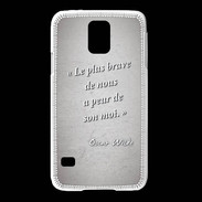 Coque Samsung Galaxy S5 Brave Gris Citation Oscar Wilde